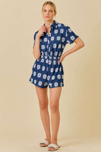 Load image into Gallery viewer, Daisy blue breeze romper
