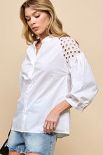 Load image into Gallery viewer, Spring fling eyelet blouse
