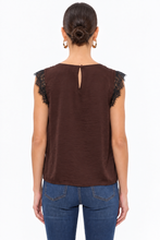 Load image into Gallery viewer, Black Lace Edge Top
