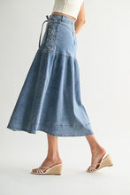 Load image into Gallery viewer, Laced Up Indigo Skirt
