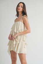 Load image into Gallery viewer, Cream chiffonade mini dress
