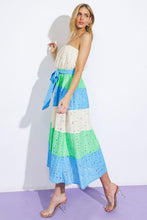 Load image into Gallery viewer, Colorblock eyelet midi

