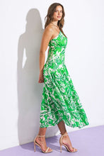 Load image into Gallery viewer, Mint leaf one shoulder dress
