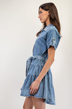 Load image into Gallery viewer, Tiered Denim Trails Dress
