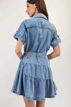 Load image into Gallery viewer, Tiered Denim Trails Dress
