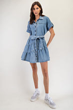 Load image into Gallery viewer, Tiered Denim Trails Dress
