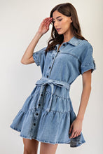 Load image into Gallery viewer, Tiered Denim Trails Dress
