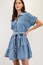 Load image into Gallery viewer, Tiered Denim Trails Dress
