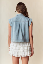 Load image into Gallery viewer, Laceleaf Denim Vest
