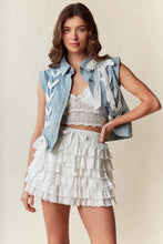 Load image into Gallery viewer, Laceleaf Denim Vest
