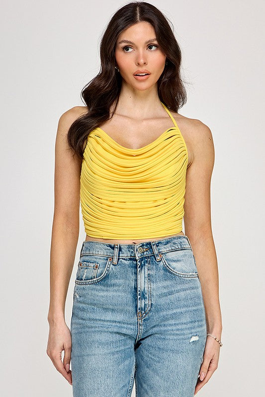 Lemon Drape Top