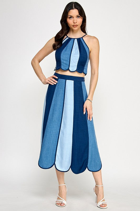 Denim Ripple Set