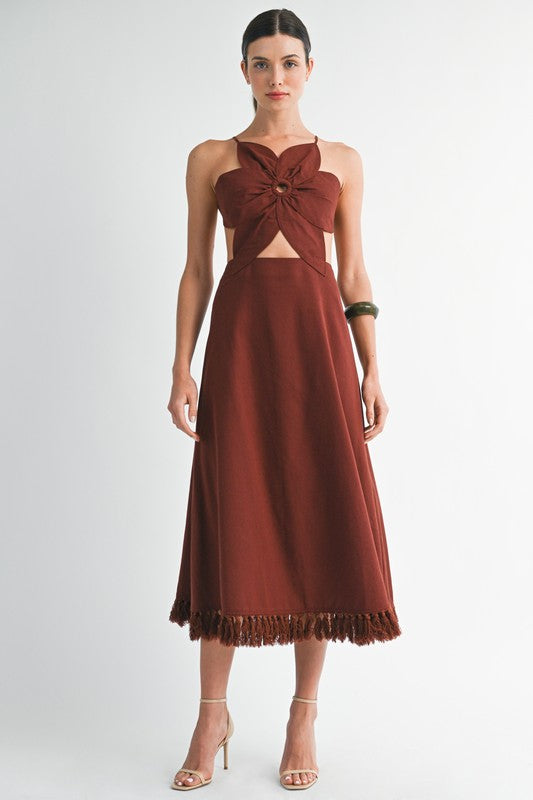 Mahogany Petal Dress