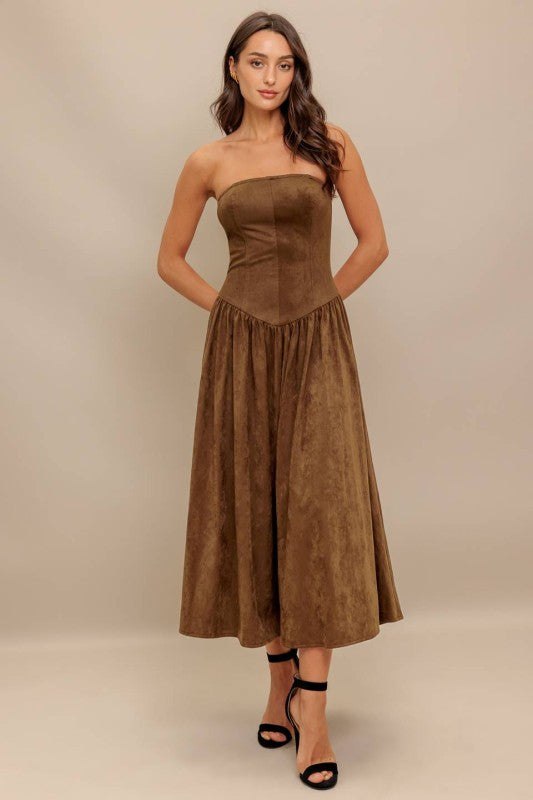 Suede Cocoa Midi