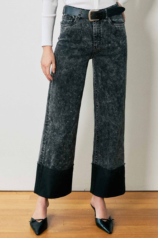 Charcoal Cuff Jeans