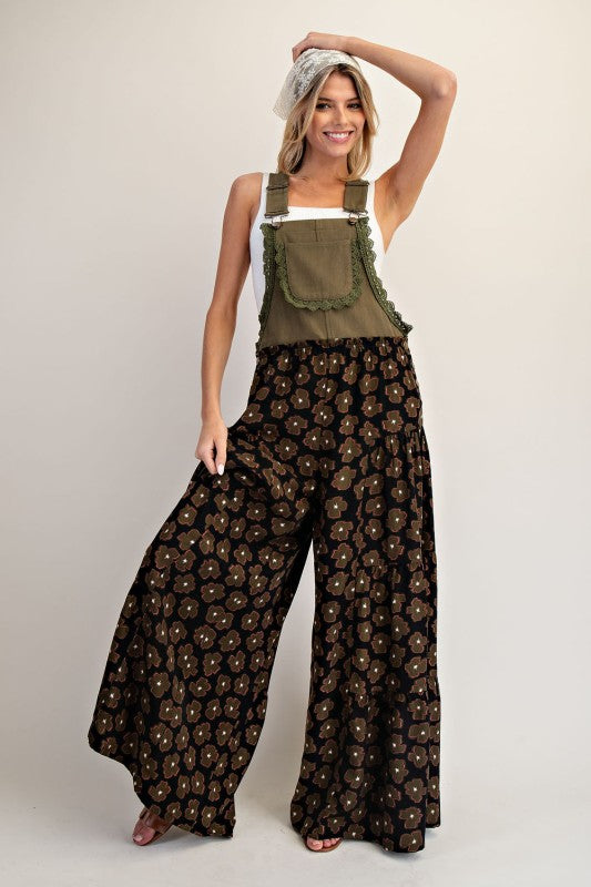 Olive Bloom Overall