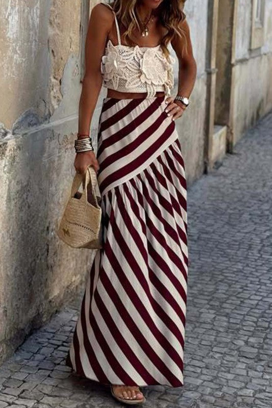 Burgundy Wave Maxi