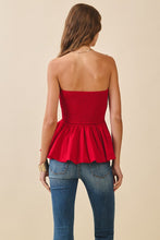 Load image into Gallery viewer, Red Muse Peplum
