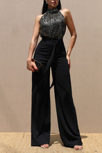 Load image into Gallery viewer, Black Glimmer Jumpsuit
