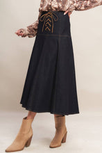 Load image into Gallery viewer, Denim Laced Skirt
