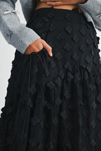 Load image into Gallery viewer, Black Flora Midi Skirt
