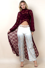 Load image into Gallery viewer, Merlot Lace Tunic

