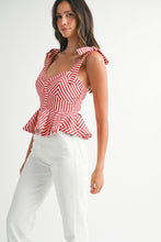 Load image into Gallery viewer, Sealine Peplum Top
