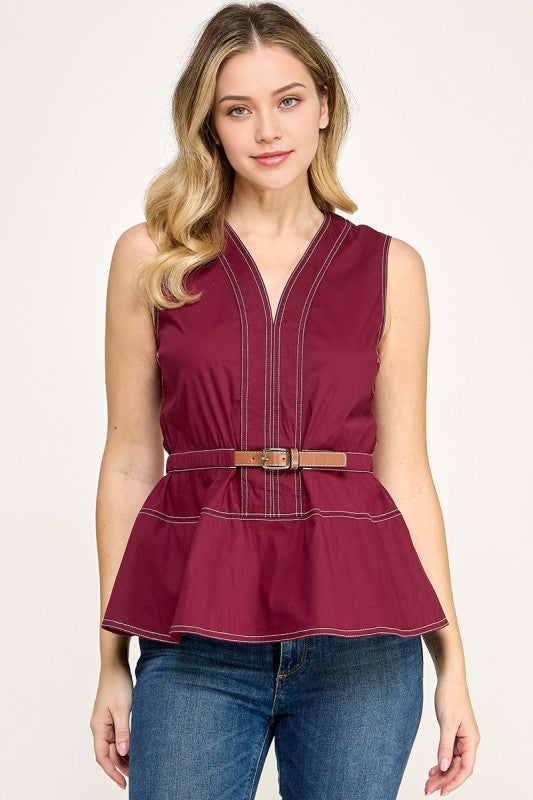 Bordeaux BeltLine Top