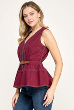 Load image into Gallery viewer, Bordeaux BeltLine Top
