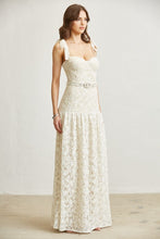 Load image into Gallery viewer, Cream Dahlia Lace Gown
