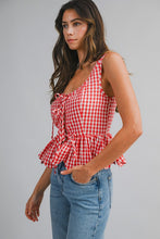 Load image into Gallery viewer, Red Basket Picnic Top
