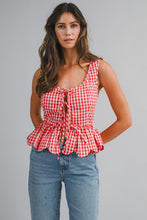 Load image into Gallery viewer, Red Basket Picnic Top

