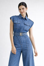 Load image into Gallery viewer, Metro Utility Denim Jumpsuit
