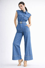 Load image into Gallery viewer, Metro Utility Denim Jumpsuit
