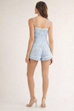 Load image into Gallery viewer, Blue Lace Illusion Romper
