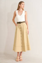 Load image into Gallery viewer, Sahara Button Midi Skirt

