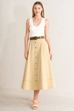 Load image into Gallery viewer, Sahara Button Midi Skirt
