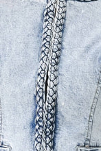 Load image into Gallery viewer, Braided Denim Vest
