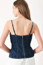 Load image into Gallery viewer, Twistline Denim Top
