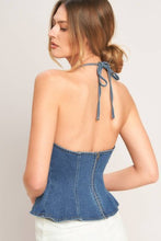 Load image into Gallery viewer, Ric-Rac Denim Top
