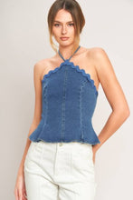 Load image into Gallery viewer, Ric-Rac Denim Top
