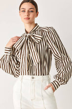 Load image into Gallery viewer, Caramel Ribbon Blouse
