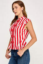 Load image into Gallery viewer, Candy Cane Mandarin Top
