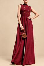 Load image into Gallery viewer, Bordeaux Napoleon Jumpsuit
