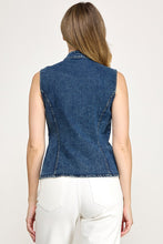 Load image into Gallery viewer, Denim Cavalier Vest
