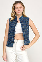 Load image into Gallery viewer, Denim Cavalier Vest
