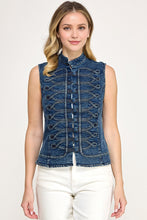 Load image into Gallery viewer, Denim Cavalier Vest
