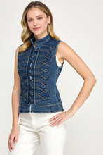 Load image into Gallery viewer, Denim Cavalier Vest
