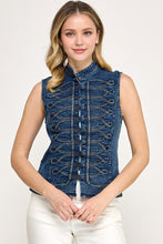 Load image into Gallery viewer, Denim Cavalier Vest
