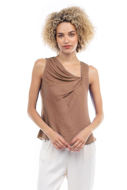 Twistline Mocha Top